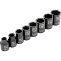 Dynamic Tools 3/8" Drive 8Pcs 6 Point SAE, Std Impact Socket Set, 5/16" - 3/4" D010020